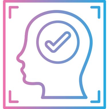 İnsan beyin simgesinin vektör illüstrasyonu