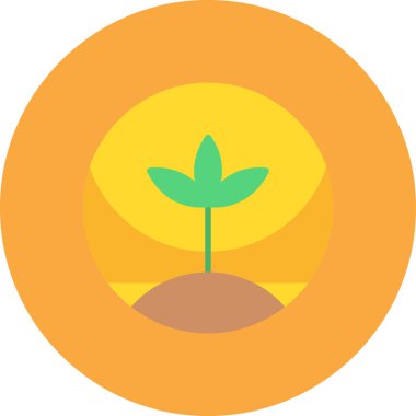 Bitki. Web simgesi basit illüstrasyon