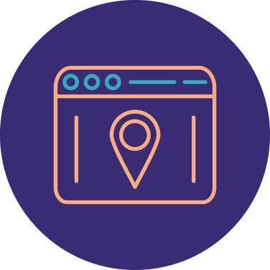 Harita işaretleyici. Basit resimleme