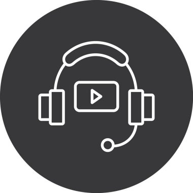 Kulaklık. Web simgesi basit tasarım