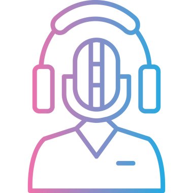 Kulaklık. Web simgesi basit illüstrasyon