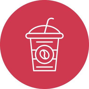 Modern kahve ikonunun vektör illüstrasyonu