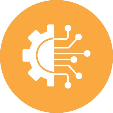 Çip düz vektör simgesi