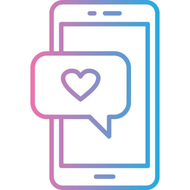 Mesaj var. Web simgesi basit illüstrasyon