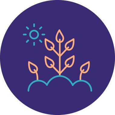 Modern bitki simgesinin vektör illüstrasyonu