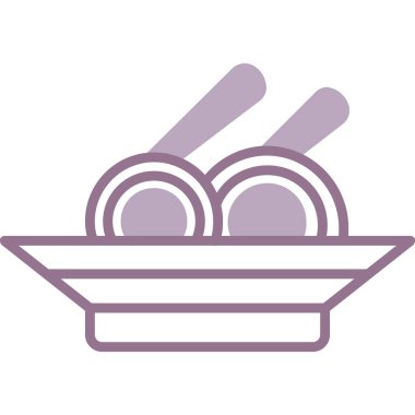 yiyecek ve içecek renkli vektör simgesi.