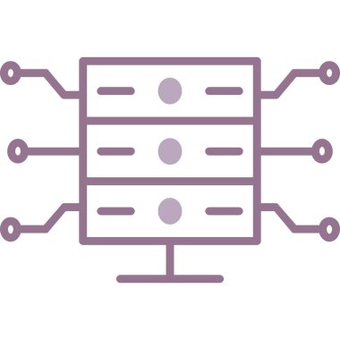 Ağ Sunucusu. Basit illüstrasyon