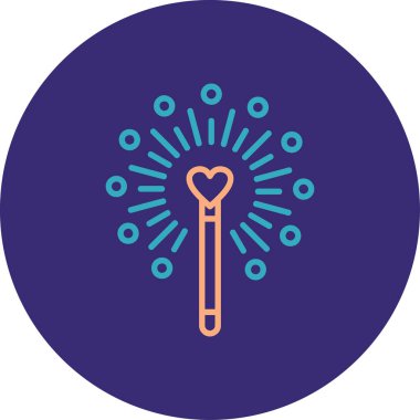 Bir kalp simgesinin vektör illüstrasyonu