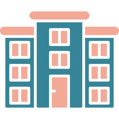 Otel renkli vektör simgesi.