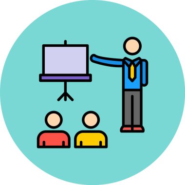 izleyici toplantı sunum simgesi