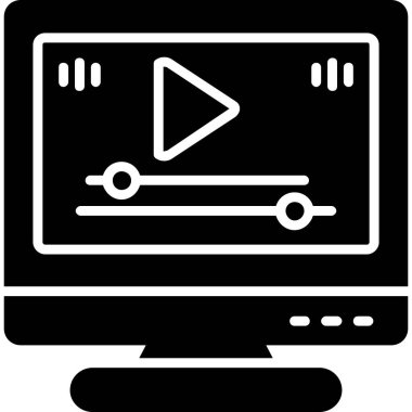 video simgesi vektör illüstrasyonu