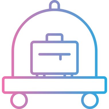 Bagaj. Web simgesi basit illüstrasyon