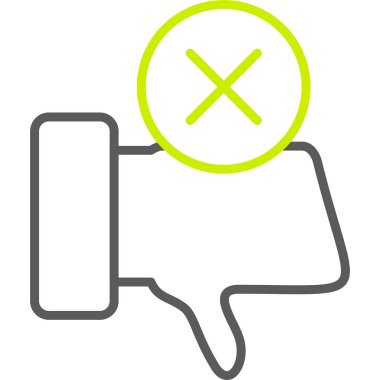 Hoşlanılmayan bir simgenin vektör illüstrasyonu