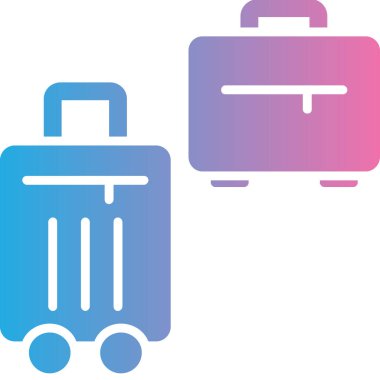 bagaj. Web simgesi basit illüstrasyon