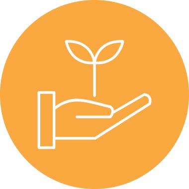 Bir bitki simgesinin vektör illüstrasyonu