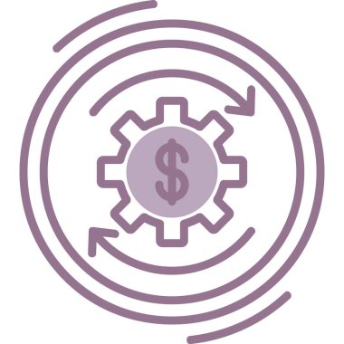 Dolar. Web simgesi basit illüstrasyon