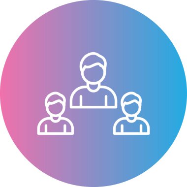 İnsan grup simgesinin vektör illüstrasyonu