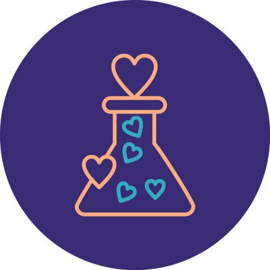 Aşk kalp ikonu vektör illüstrasyonu