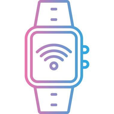 Saat simgesi. Vektör çizim