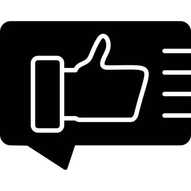 Başparmak yukarı. Web simgesi basit illüstrasyon