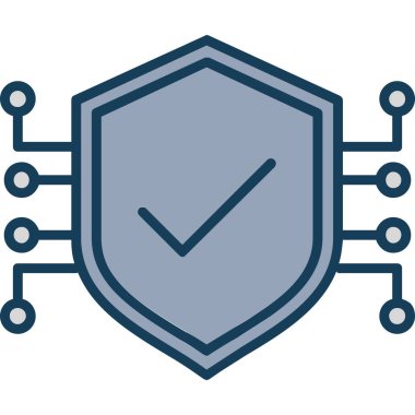 Güvenlik sistemi simgesi vektör illüstrasyonu