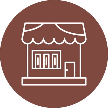 Dükkan. Web simgesi vektör illüstrasyonu