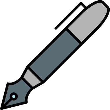 Kalem. Web simgesi basit illüstrasyon