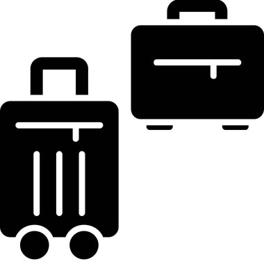 bavul simgesi, vektör çizimi