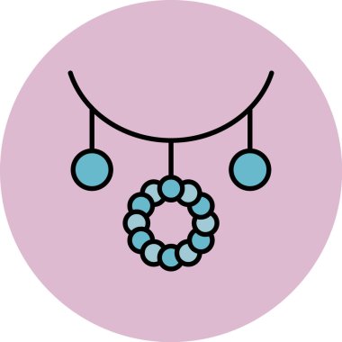 Noel topu web simgesi, basit vektör illüstrasyonu