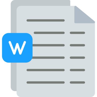 Belge. Web simgesi basit illüstrasyon