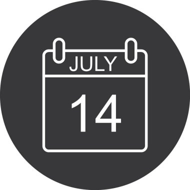 Takvim simgesi tasarımı, vektör illüstrasyonu