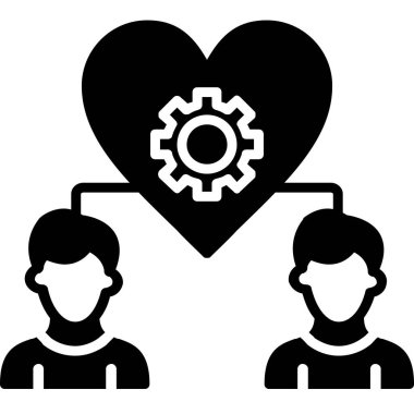 Takım çalışması. Web simgesi basit illüstrasyon