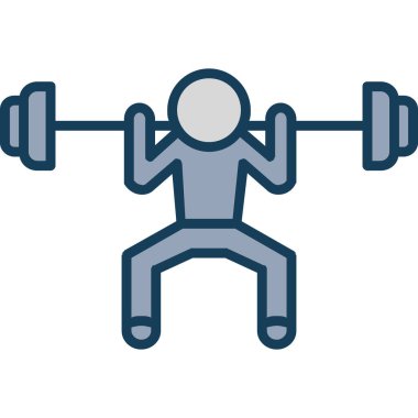 fitness düz ikon vektör çizimi