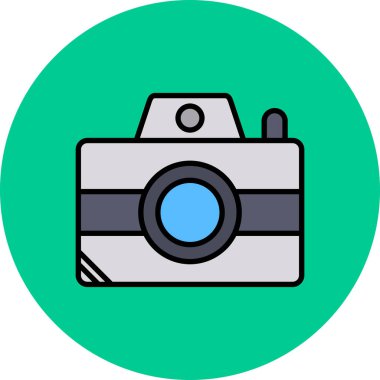 Kamera. Web simgesi basit illüstrasyon