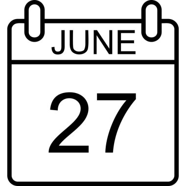 Takvim çizgi simge vektör çizim