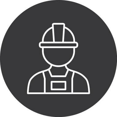 Moda Biçimli Mühendis Simgesi İzole Arkaplan