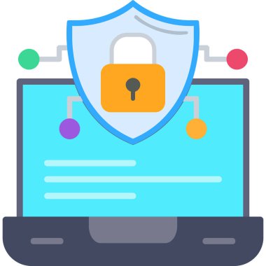 Bilgisayar Kilidi simgesi, vektör illüstrasyonu