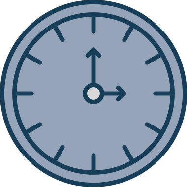 Saat simgesi vektör illüstrasyonu