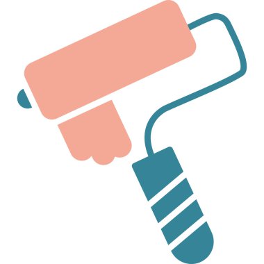 Renkli fırça simgesi izole edilmiş arkaplan