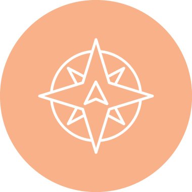 pusula simgesi, vektör illüstrasyonu