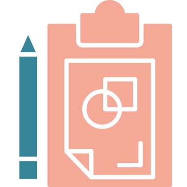 Kalem. Web simgesi basit illüstrasyon