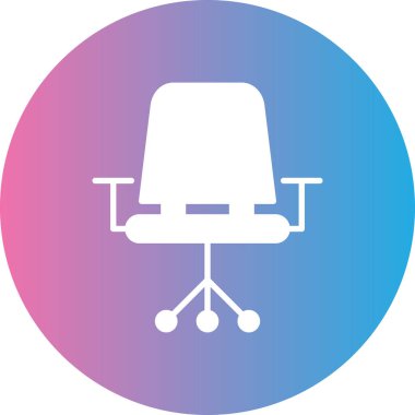 Ofis ve sandalye simgelerinin vektör illüstrasyonu