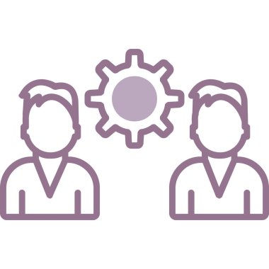 iş ve yönetim dairesi simgesi, vektör, illüstrasyon