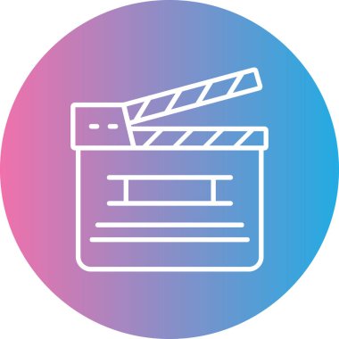 Film. Web simgesi basit illüstrasyon