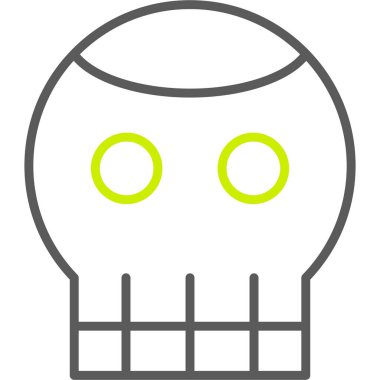 Cadılar Bayramı maskesi. Basit resimleme