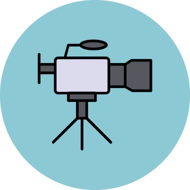 Kamera. Web simgesi basit illüstrasyon