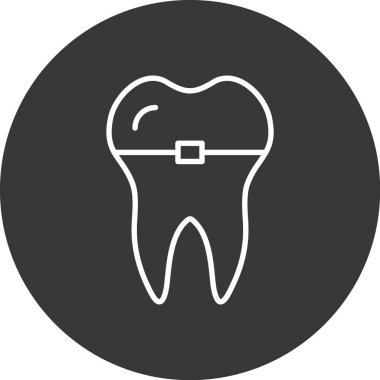 Diş simgesinin vektör illüstrasyonu