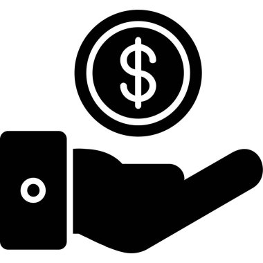 Dolar. Web simgesi basit illüstrasyon