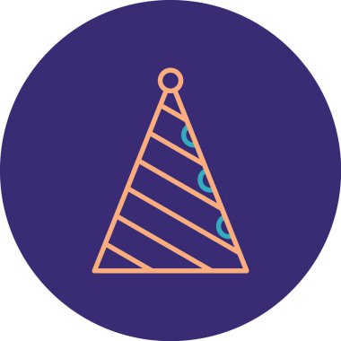 Yılbaşı ağacı simgesinin vektör illüstrasyonu