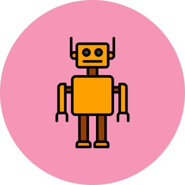 robot ikon vektör illüstrasyonu